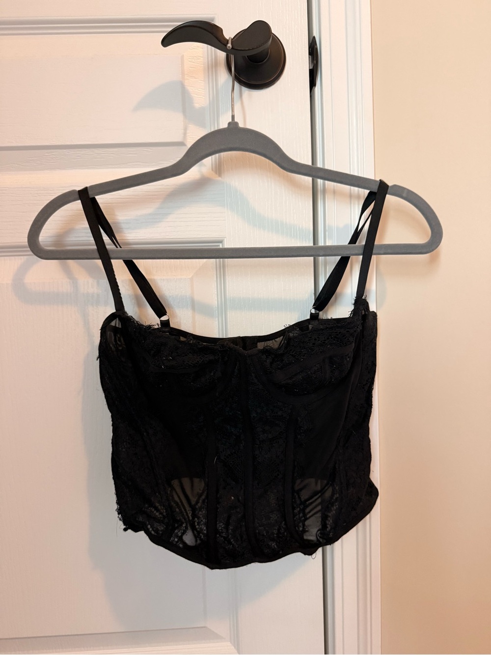 Amazon Black Lace Bustier with Adjustable Straps